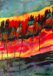 Mar Y Sol (Sea and Sun)<br>mixed-media, 2011