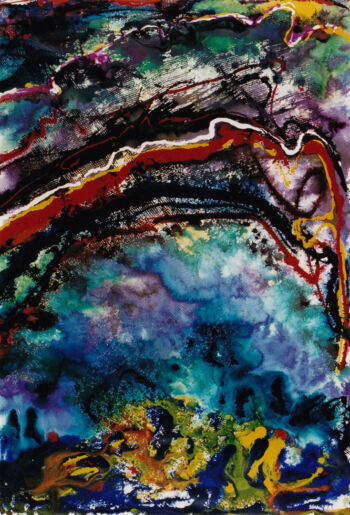 Turbulento Azule a las Seis de la Tarde, 1996 (diptych)<br>(Blue Turbulence at 6:00 in the Afternoon)
